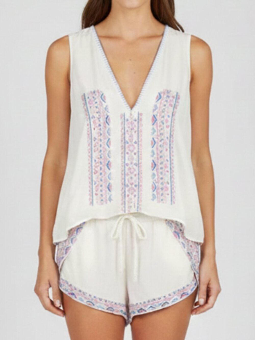 Rococo Sand Paloma Embroidered Top and Shorts Set Size‎ XS